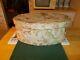 Wood And Wallpaper Hat Box From Boston Dated 1874 Lined Will Newspaper On Inside