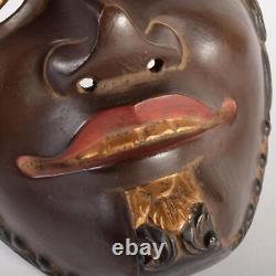 Wood Carving Gagaku Mask Bugaku Kiki Ramen Kyogen from Japan