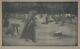 Wood Collector In Walde. Original-lithographie From Pan 1899