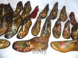 Wooden Shoes From Holland Museum Quality Collection Hand Painted Vintage