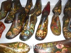 Wooden Shoes From Holland Museum Quality Collection Hand Painted Vintage