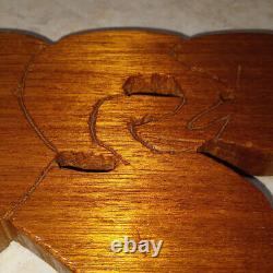 YES Band Unique Handcrafted Wood Carving Emblem-Sign-Placard From The 1970s