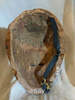 Yoruba Dance Mask from Nigeria Great Carved Detail Authentic African Wood Art